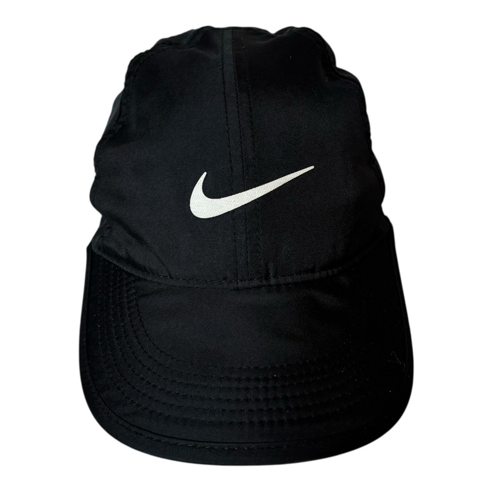 Nike Hat Cap Womens Black AeroBill Featherlight Dri Fit Tennis Cap Golf OS